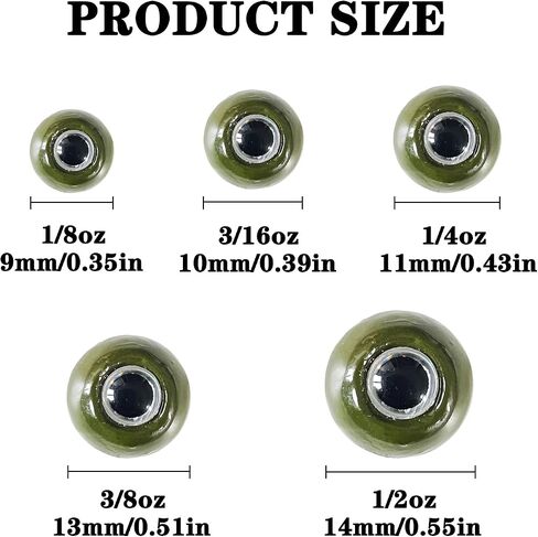 Cheburashka Weights Fishing Sinkers,3D Large Fish Eye Fishing Weights for Texas Rig 1/8 3/16 1/4 3/8 1/2oz in Saudi Arabia