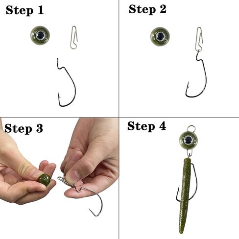 Cheburashka Weights Fishing Sinkers,3D Large Fish Eye Fishing Weights for Texas Rig 1/8 3/16 1/4 3/8 1/2oz in Saudi Arabia