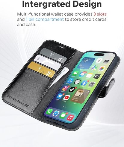Ocase متوافق مع iPhone 14 Pro Max Wallet Case ، PU Leather Flip Folio Case with Mounder Mounder RFID STAND [SHORCHPROOK TPU Inner Shell] غطاء الهاتف 6.7 بوصة 2022 （أسود） in Kuwait