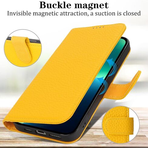 Zouzt Case for iPhone 16 Pro Max 6.9" Genuine Leather Wallet Case with 4 Card Slot, RFID Blocking Card Holder Magnetic Flip Folio Shockproof Phone Cover Women Men for iPhone 16 Pro Max - Milky White in Saudi Arabia