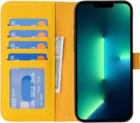 Zouzt Case for iPhone 16 Pro Max 6.9" Genuine Leather Wallet Case with 4 Card Slot, RFID Blocking Card Holder Magnetic Flip Folio Shockproof Phone Cover Women Men for iPhone 16 Pro Max - Milky White in Saudi Arabia
