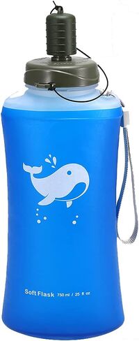 Collapsible Water Bottle, BPA-Free Collapsible Soft Flask Foldable Water Bottle for Running Hiking Cycling Climbing Travel (500ML) in Saudi Arabia