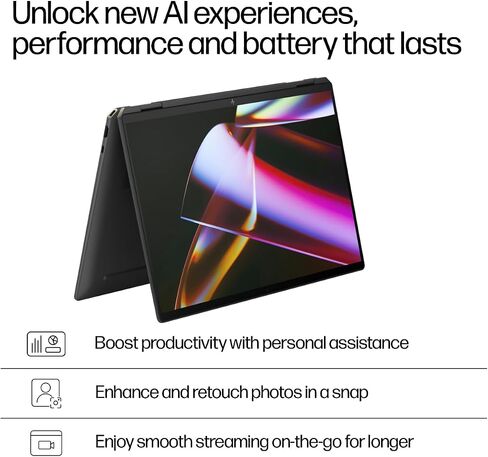 HP Spectre x360 AI Powered 2-in-1 Laptop 16.0" Touchscreen OLED 2.8K Display (Intel Ultra 7-155H, 32GB LPDDR5X, 4TB PCIe SSD, Backlit KB, Fingerprint, 2 Thunderbolt 4, WiFi 6E, Webcam, Win 11 Pro) in Kuwait