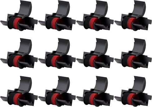 WEEMAY Compatible Calculator Ink Ribbon Replacement for IR-40T Black/Red Sharp EL-1750V EL-1801V, Canon P23-DHV CP13 MP-12D, Casio HR-100TM HR-170RC, Individually Sealed, 12 Pack in Kuwait