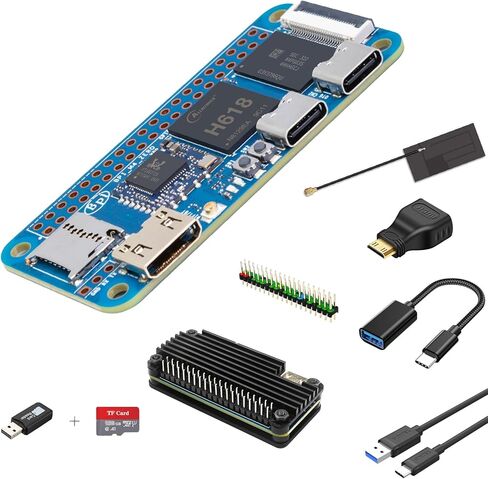 Banana PI BPI -M4 Zero SBC - متوافق مع معظم إكسسوارات RPI Zero W - يصل إلى 4 جيجابايت RAM 32GB EMMC (ذاكرة الوصول العشوائي 4GB + 32GB EMMC WIFI 5 ، مجموعة أساسية) in Kuwait