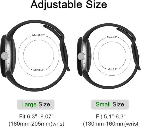 نطاقات Vanjua لـ Google Pixel Watch 3 41 ملم Band/Google Pixel Watch 2/1 Band Women Men ، 4 Pack Soft Silicone Protcs Protces Bresplicds Ristbands in Kuwait