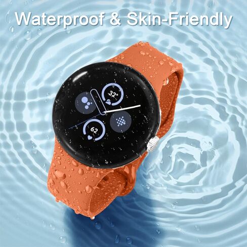 نطاقات Vanjua لـ Google Pixel Watch 3 41 ملم Band/Google Pixel Watch 2/1 Band Women Men ، 4 Pack Soft Silicone Protcs Protces Bresplicds Ristbands in Kuwait