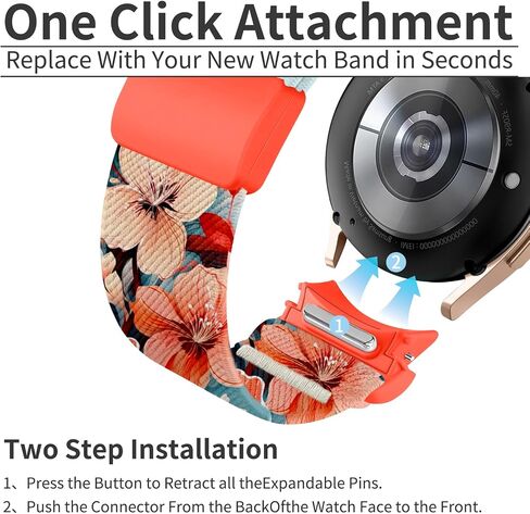 شريط مسدود - متوافق مع Samsung Galaxy Watch 7/6/5/4 Fe & Pro ، نطاق نايلون للطباعة التدرج لمدة 40/44/46/47 مم in Kuwait