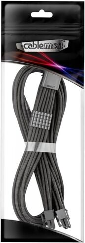 CableMod E-Series Pro ModFlex Sleeved 12V-2x6 12VHPWR StealthSense PCIe Cable for EVGA G/G+ / P/P+ / T (Black + White, 16-pin to Quad 8-pin, 60cm) in Saudi Arabia