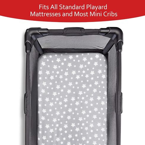 Pack and Play Sheets Girl، 4 عبوات من ملاءات سرير الأطفال الصغيرة، ملاءة قابلة للتمدد من Pack n Play Playard، متوافقة مع Graco Pack n Play، مادة ناعمة وجيدة التهوية، وردي in Saudi Arabia
