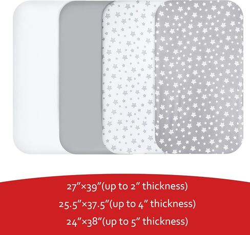 Pack and Play Sheets Girl، 4 عبوات من ملاءات سرير الأطفال الصغيرة، ملاءة قابلة للتمدد من Pack n Play Playard، متوافقة مع Graco Pack n Play، مادة ناعمة وجيدة التهوية، وردي in Saudi Arabia