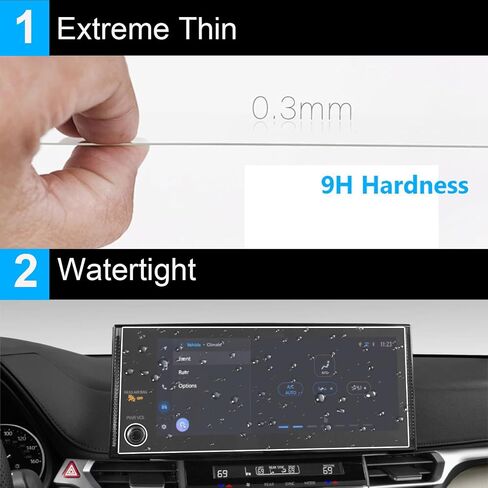 TTCR-II Compatible with 2025 Toyota Sienna Screen Protector 12.3 Inch (XLE/XSE/Limited/Platinum/Woodland), 2 Packs for 2025 Toyota Sienna Tempered Glass Screen Protector Navigation Display in Saudi Arabia