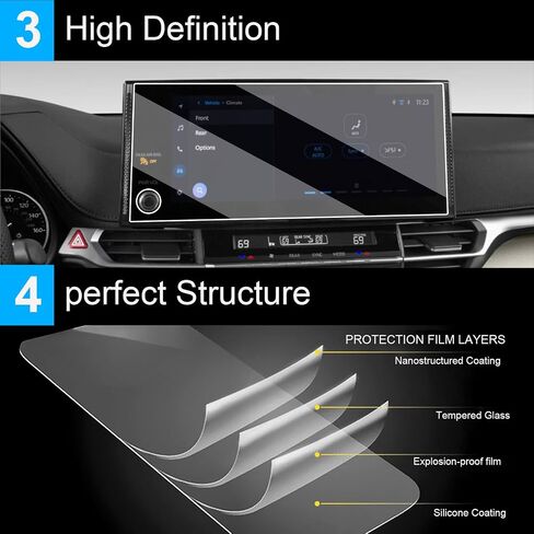 TTCR-II Compatible with 2025 Toyota Sienna Screen Protector 12.3 Inch (XLE/XSE/Limited/Platinum/Woodland), 2 Packs for 2025 Toyota Sienna Tempered Glass Screen Protector Navigation Display in Saudi Arabia