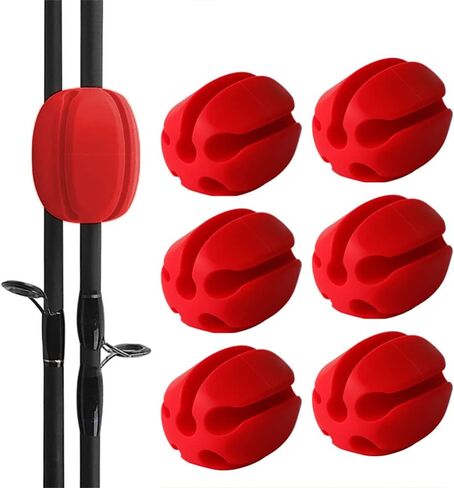 6pcs أحزمة حامل قضبان الصيد السيليكون ، 5 ثقب صيد العلاقات معالجة ، حامل قضيب خفيف الوزن ، قضيب الصيد مقاطع صيد صيد قضبان صيد ، حامل قضب in Kuwait