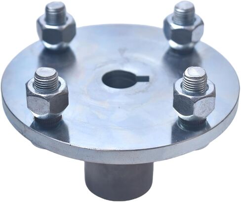 4" x 4" Go Kart Live Axle Hub For 1" Shaft With 1" to 3/4" Step Down 1/4" Keyway Slot Black in Saudi Arabia