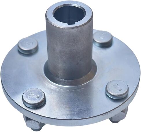 4" x 4" Go Kart Live Axle Hub For 1" Shaft With 1" to 3/4" Step Down 1/4" Keyway Slot Black in Saudi Arabia
