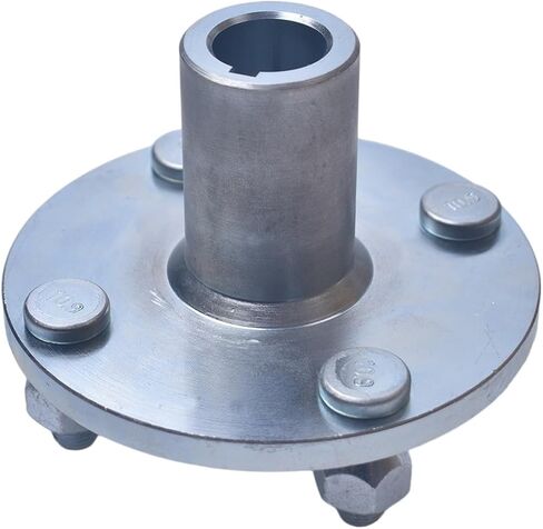 4" x 4" Go Kart Live Axle Hub For 1" Shaft With 1" to 3/4" Step Down 1/4" Keyway Slot Black in Saudi Arabia