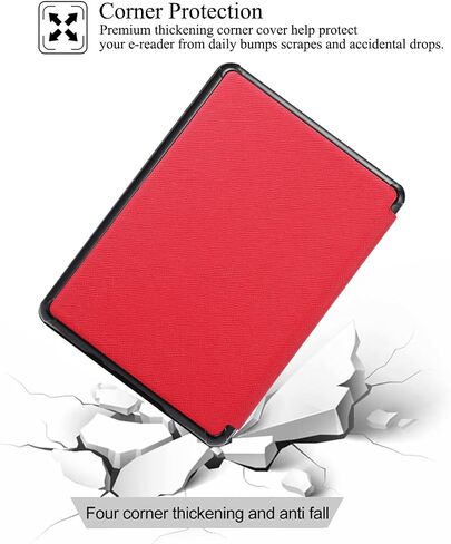 REASUN Case for 6.8" Kindle Paperwhite 2021,Lightweight Slim PU Leather with Auto Sleep/Wake Case for 6.8" Display Kindle Paperwhite 2021 Release and Kindle Paperwhite Signature Edition, Red in Saudi Arabia