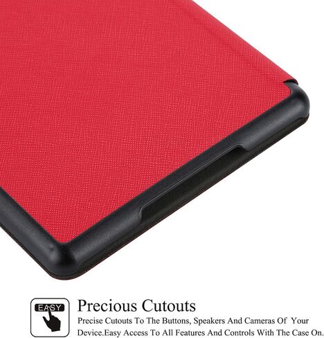 REASUN Case for 6.8" Kindle Paperwhite 2021,Lightweight Slim PU Leather with Auto Sleep/Wake Case for 6.8" Display Kindle Paperwhite 2021 Release and Kindle Paperwhite Signature Edition, Red in Saudi Arabia