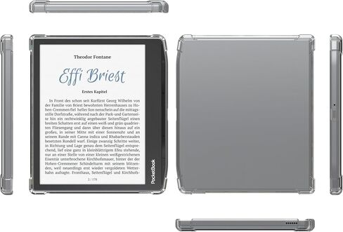 BOZHUORUI Clear Case for 7" Pocketbook Era Color e-Reader - Lightweight TPU Transparent Flexible Soft Back Cover for Pocketbook Era (Clear) in Saudi Arabia