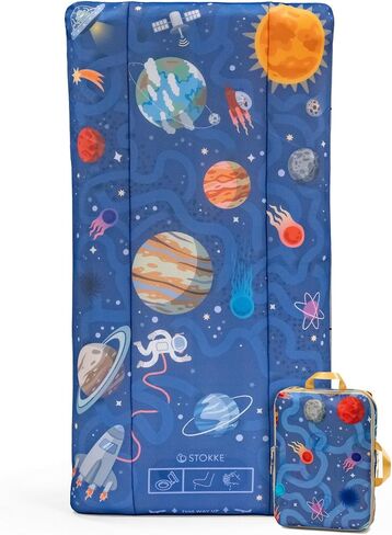 Stokke JetKids CloudSleeper, Mickey Celebration - سرير سفر قابل للنفخ للأطفال - مع مضخة مدمجة وغطاء شبكي مسامي ومصدات كاملة الطول للحفاظ على سلامة طفلك - للأعمار من 3 سنوات فما فوق in Kuwait