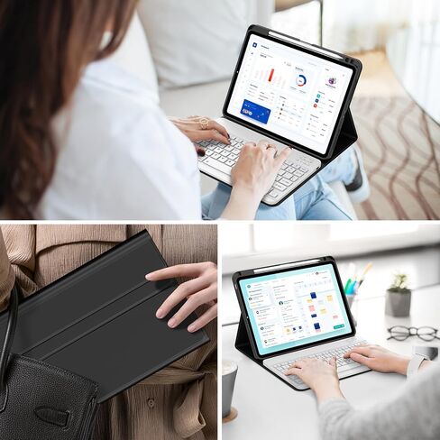 IVEOPPE for iPad Air 11-inch(M3 2025/ M2 2024) Air 5th/4th Gen Case with Keyboard-7 Color Backlit, Detachable Wireless Bluetooth Keyboard, Auto Wake/Sleep, Portable Rechargeable,Purple,Non-Backlit in Kuwait