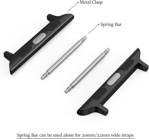 Spring Bar Apple Watch Adapter Connector for Apple Watch, Stainless Steel Connector Replaceable Metal Connection Adapter with Replacement Tool for Apple Watch Bands (Straps 20mm-22mm) in Saudi Arabia