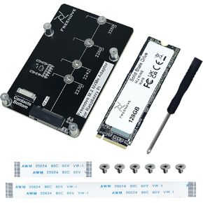 Freenove M.2 NVMe Adapter for Raspberry Pi 5 with 128GB SSD, M.2 HAT Add-on Board, Solid State Drive, PCIe 2.0 3.0, 800MB/s