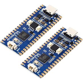 Waveshare 2PCS RP2350-Plus Development Board, A Low-Cost, High-Performance Pico-Like MCU Board Based On Raspberry Pi RP2350A Dual-core & Dual-Architecture Microcontroller