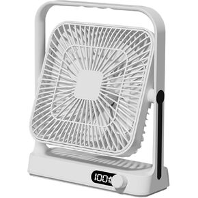 Desk Fan, Speeds Adjustable USB Corded Powered 360° Rotatable Portable Cooling Quiet Small Personal Fan for Home Office Travel Bedroom Camping Sleeping (White)