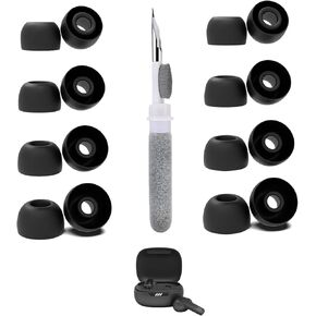 [8 Pairs] Replacement Ear Tips for JBL Live Pro 2, with 3 in 1 Cleaner Kit, Silicone Ear Tips (XS/S/M/L)