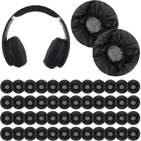 أغطية أذن أذن سماعات رأس 50pcs ، وأغطية أذن قابلة للتصرف تغطي أغطية سماعات رأس الامتداد غير المنسوجة الصحة تناسب معظم سماعات الأذن