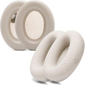 WC Earpads and Protective SweatZ Cover for Sony WH1000XM4 Headphones | Improved Durability, Enhanced Comfort | Silver