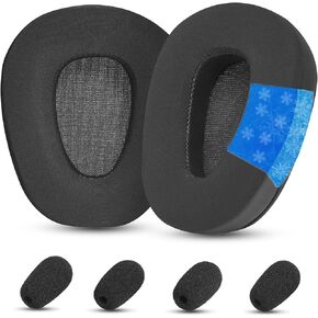 Cooling Gel Ear Pads Compatible with BlueParrott B650XT S650XT B650 XT Noise Cancelling Headset Gel-Infused Memory Foam Cushion with Breathable Ice Silk Fabric Replacement Earpads Cover-B650 CG Black