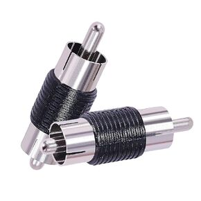 2pcs RCA Male to Male Coupler RCA Barrel Adapter for Extension AV/TV Audio Video Cable S/PDIF, Subwoofer, Phono, Composite, Component