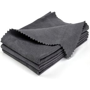 Microsuede Gun Cloth Lint Free - 12"x12" Gun Cleaning Cloth Large Gun Cleaning Rags - Soft, Highly Absorbent Gun Cleaning Supply Cloth - Washable Durable Microfiber Cloth for Guns - 3 Pack, Dark Gray