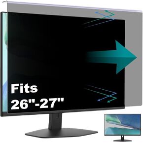 Hanging Computer Privacy Screen Protector Shield Compatible for 21.5/22 Inch Widescreen Desktop Monitor - Anti Glare & Blue Light Filter - Hanging Design for Easy On/Off