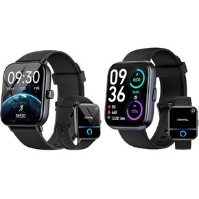 Smart Watches for Men Women iPhone & Android, 1.8" Touch Screen Smart Watch with Answer/Make Calls, Fitness Tracker with Heart Rate/Sleep/SpO2 Monitor, IP68 Waterproof,120+ Sport Modes