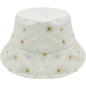 Transparent Mesh Lace Bucket Hat Wide Brim Packable Sun Caps Embroidered Flower Fisherman Hats for Women Girls