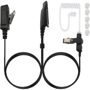 Earpiece Headset Compatible with Motorola HT750 HT1250 HT1250LS HT1550 HT1550XLS GP328 GP340 GP360 MTX850 MTX850LS MTX950 Walkie Talkie 2 Way Radio, with Acoustic Tube Earpiece and Mic PPT