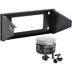 RIVECO 6U Wall Mount Rack for Network| Reinforced Heavy Load 66-99 LBS Server Racks Vertical & Horizontal Mounting for 19 inches IT & Studio Equipment & M5 Screws 50 Sets