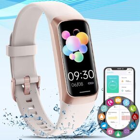 Fitness Tracker,Smart Watch with Blood Pressure Heart Rate Body Temperature & Sleep Monitor IP67 Waterproof Step Calorie Counter Pedometer Health Fitness Activity Watch for Android iOS Phone Men Women