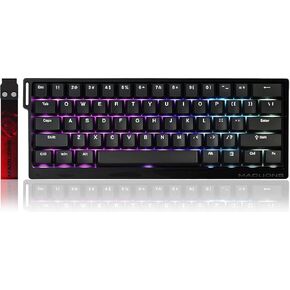 BOYI MADLIONS MAD60 HE RGB 60% Rapid Trigger Wired Magnetic Switch Gaming Keyboard,Adjustable Actuation Hall Effect Hyper-Fast Compact Mechanical Keyboard for PC/Mac Gamer(White)