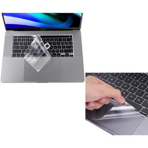 Ultra Thin Keyboard Cover + Trackpad Protector for 2020 MacBook Pro 13 inch A2338 (M1) A2289 A2251 & 2020 2019 New MacBook Pro 16 inch A2141 with Touch Bar & Touch ID Keyboard Cover Protective Skin
