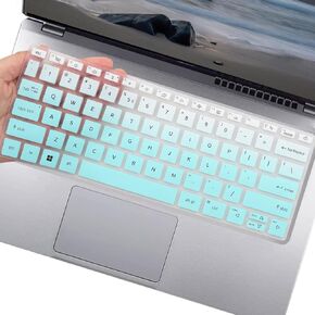 Keyboard Cover Skin for 2023 Acer Aspire 3 A314-23P A314-36P, Aspire 3 Spin 14 A3SP14-31PT, Thinnest Keyboard Skin for Aspire 5 Spin 14 A5SP14-51MTN-Black