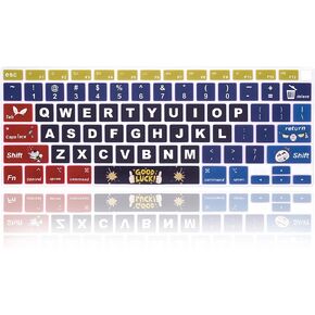 English Silicone Keyboard Cover Skin for MacBook Air 13 inch 2020 Release Model A2179 A2337 M1 Chip,for MacBook Air 13 inch Accessories,for MacBook 13" Air Gel Protective Skin(Good Luck)