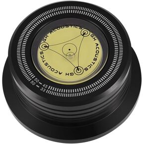 Turntable Disc Clamp, 50Hz Record Weight Stabilizer with Bubble for LP Record Player(Black)