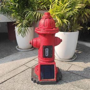 Fire Hydrant-Shaped Outdoor Wireless Speakers Bluetooth with Solar Charging Waterproof Garden Speaker Yard Porch Decor Gift for Men