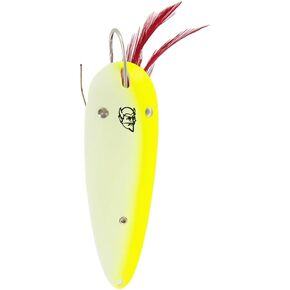 Daredevle Weedless Dardevle Spoons (Red/White) , 3/4oz