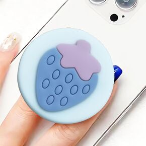 Cute Strawberry Phone Grip | Kawaii Phone Holder Stand for Women | Large Phone Grip Compatible with Kindle Paperwhite, iPad, and iPhone | Phone Charm and Accessories